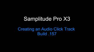 Samplitude Pro X3 - Build .157 : Creating an Audio Click Track (updated) 4K