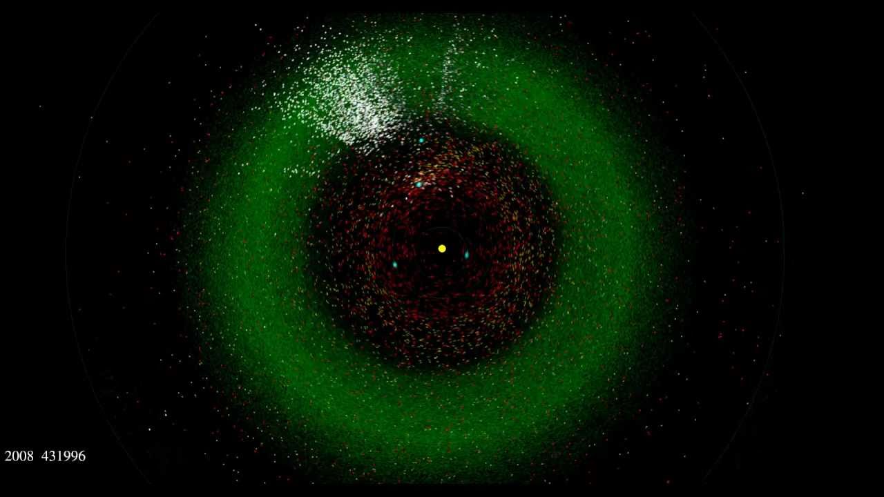 Asteroid Discovery from 1980 - 2011 (4K HD version)