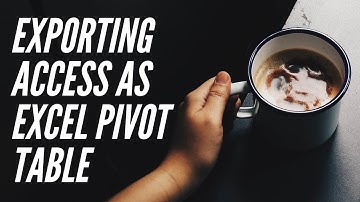 Access Export Excel Format as Pivot Table VBA