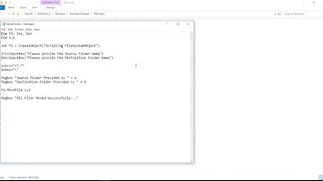 Moving Files Using VBScript - Option 1