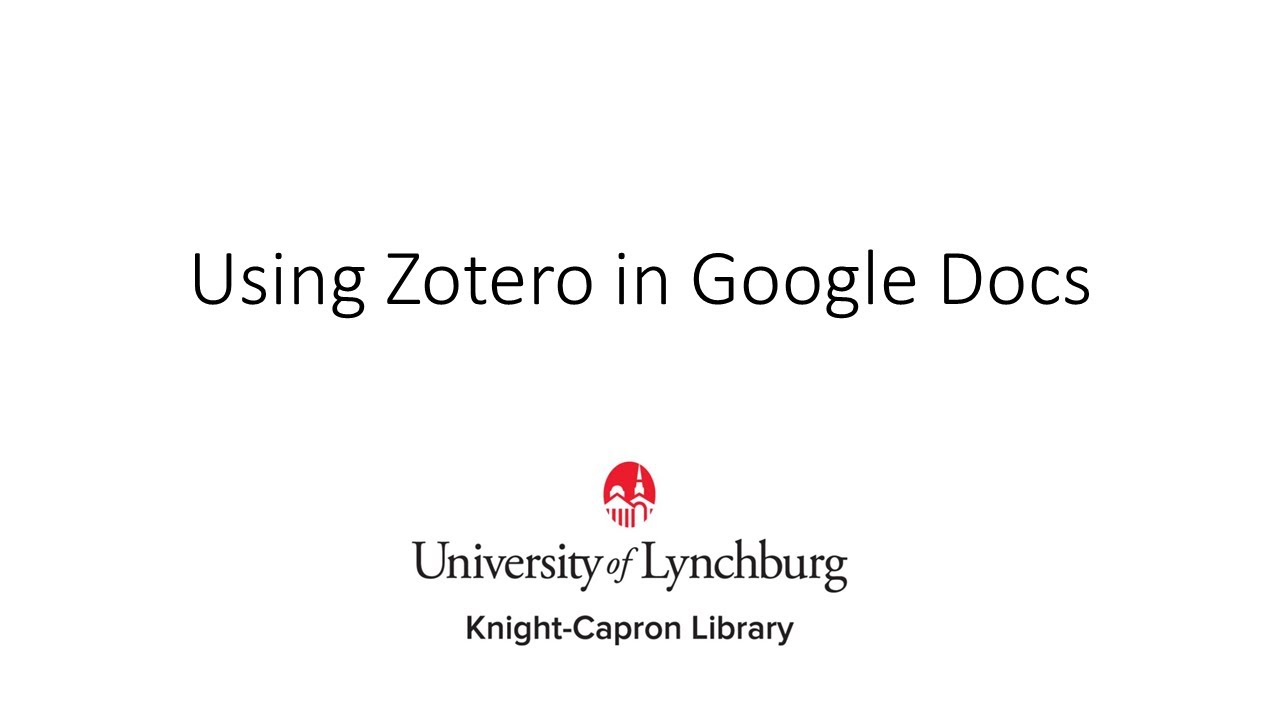 Using Zotero In Google Docs YouTube Using Zotero In Google Docs YouTube