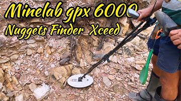 Minelab gpx 6000 & Nugget Finder Xceed Coil find gold nuggets