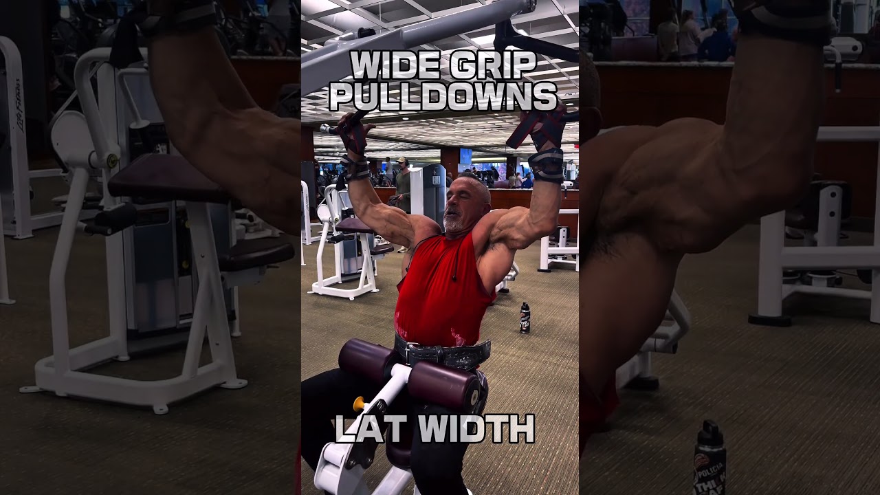 THE KING OF LAT WIDTH WIDE GRIP PULLDOWNS #workout #lats #motivation #BACK #muscle