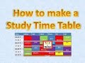 How to make a study TimeTable. Time Table कैसे बनाये | (Hindi) How to make a study TimeTable. Time Table कैसे बनाये | (Hindi)