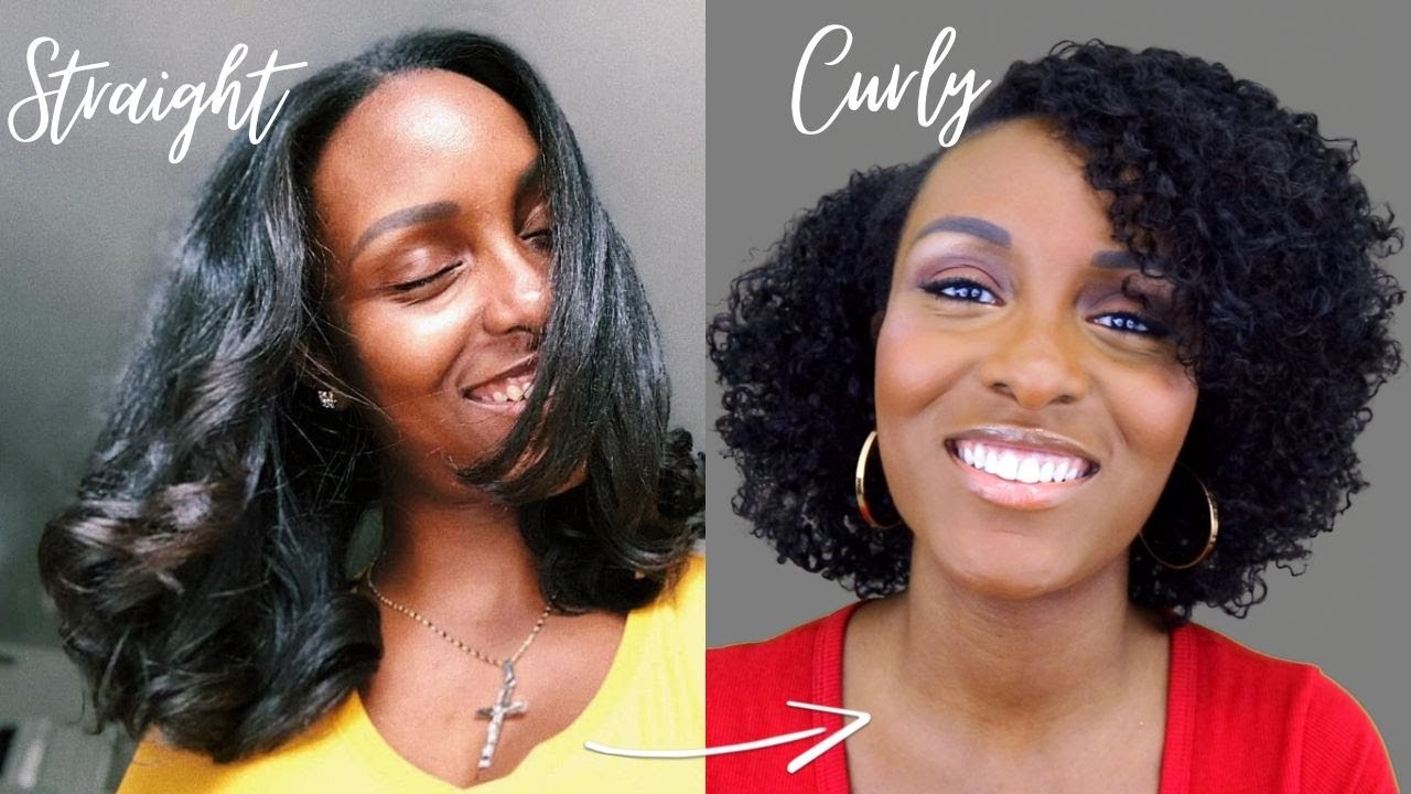 My Straight to Curly Hair Routine Ft. DIY Protein Treatment for Natural Hair YouTube