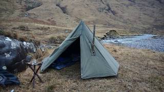 Solo Overnight Camp in a Polish Lavvu Hot Tent on Scotlands Wild West Coast