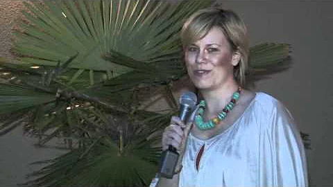 Theresa Champagne gearing up to talk to folks abou...