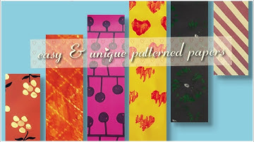 6 DIY easy and unique Patterned Paper|PART 1| Make your own decoration paper at home