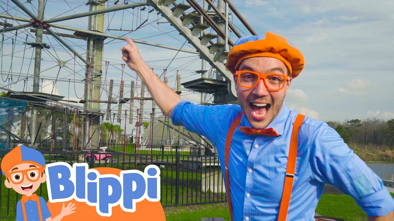Blippi Visits An Outdoor Adventure Park | Educational Videos For Kids