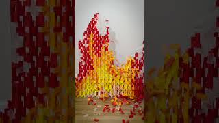 Can 1,500 Dominoes Blaze a Trail of Fire? @Hevesh5 #shorts