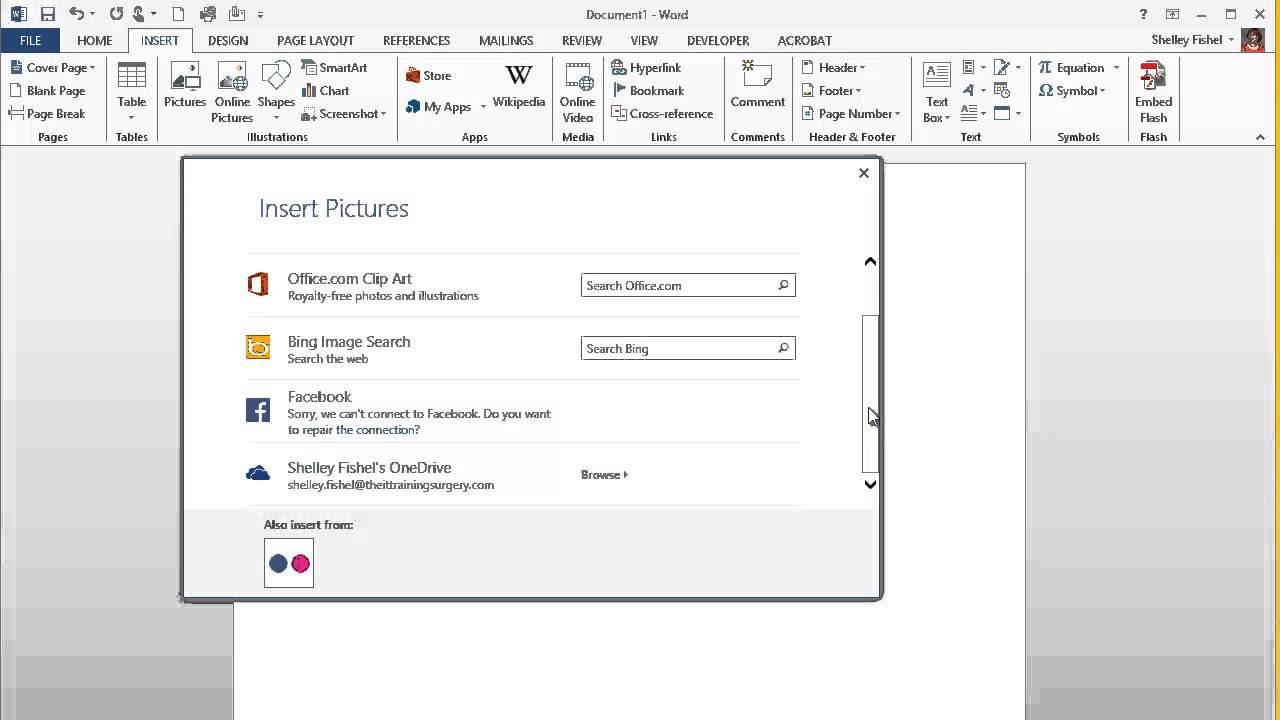 บทเรียนออนไลน์ word 2013  New 2022  How to add clipart in Word 2013