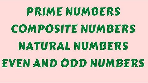 Prime numbers | composite numbers | Natural numbers | Even numbers | Odd numbers