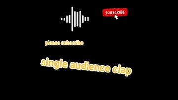 Thumbnail of SINGLE AUDIENCE CLAPPING || SOUND FX