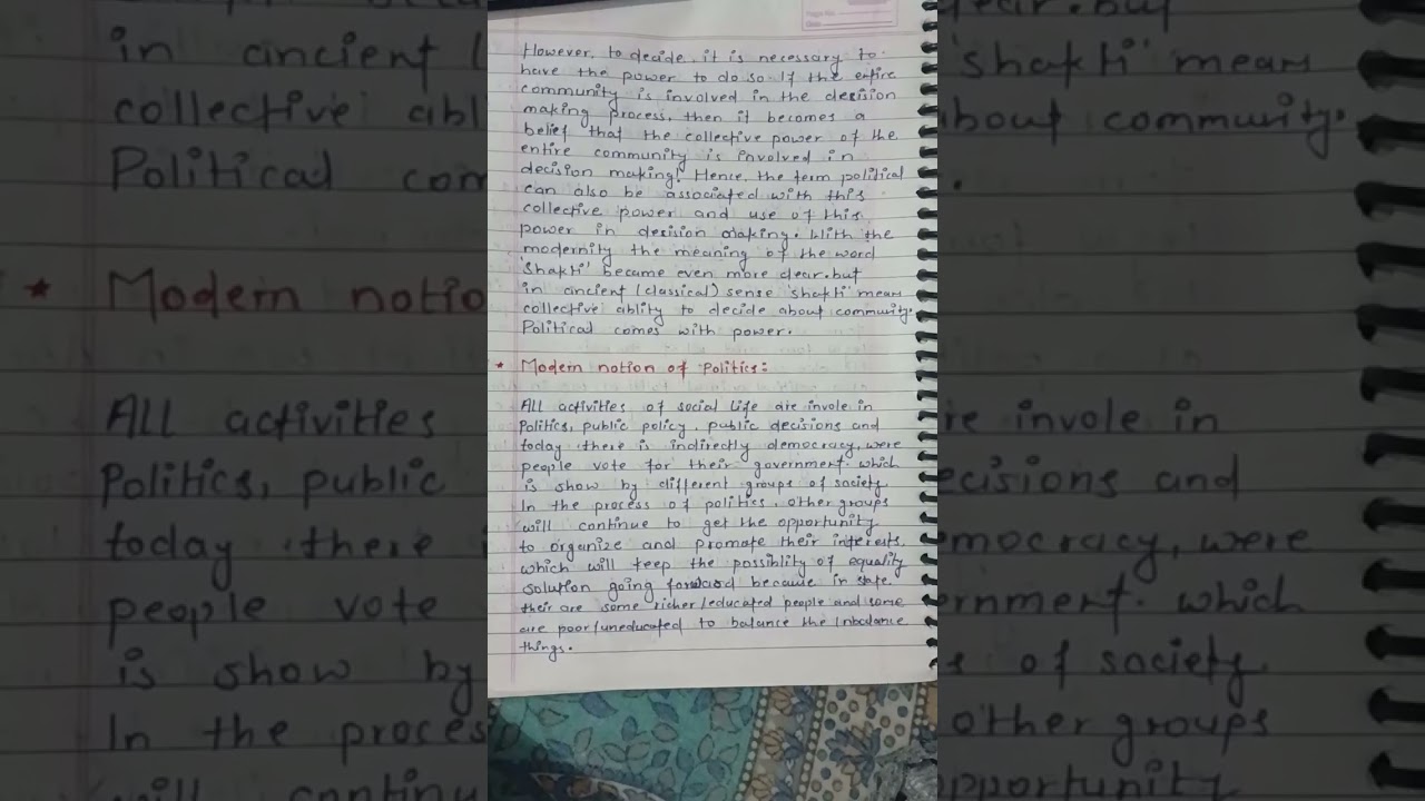 Nature and scope of political science.(what is politics)?.pdf / notes is in the description👇🖇️.