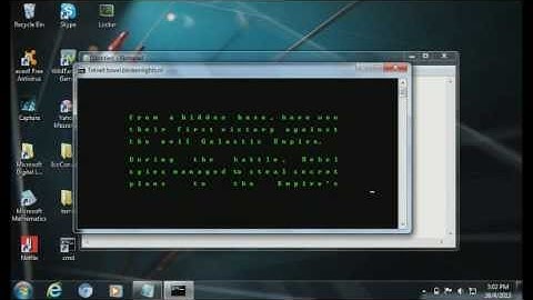 How To Watch Star Wars in CMD (ASCII version) by Sergeant Crack