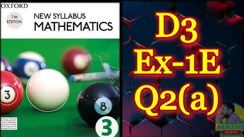 Q2(a) || Ex 1E || D3 || Quadratic equations and Functions in Urdu Hindi