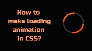 How to make loading animation in CSS #shorts #youtubeshorts #javascript #frontend #animation