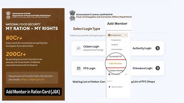 How to add member in Ration card (J&k)… https://jk.smartpds.nic.in