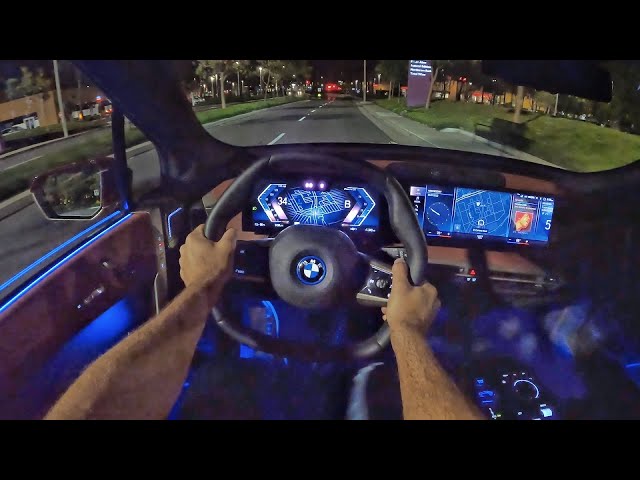 2022 BMW iX xDrive50 POV Night Drive (3D Audio)(ASMR)