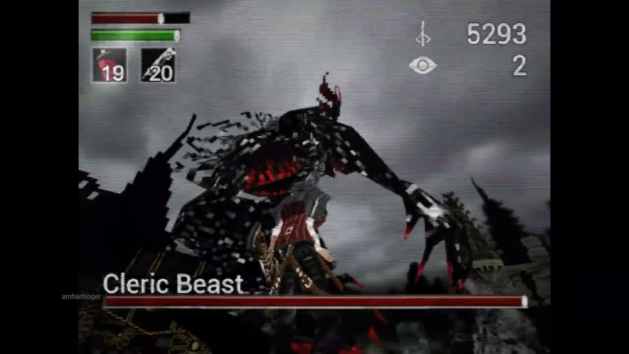 Bloodborne PS1 Demake: Cleric Beast Gameplay 