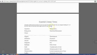 English IV Summer Assignment Explanation Part 1