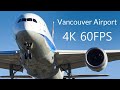 Vancouver airport 2024  4k 60fps plane spotting  from midday to sunset