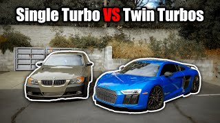 Twin Turbo R8 VS BIG Single Turbo BMW