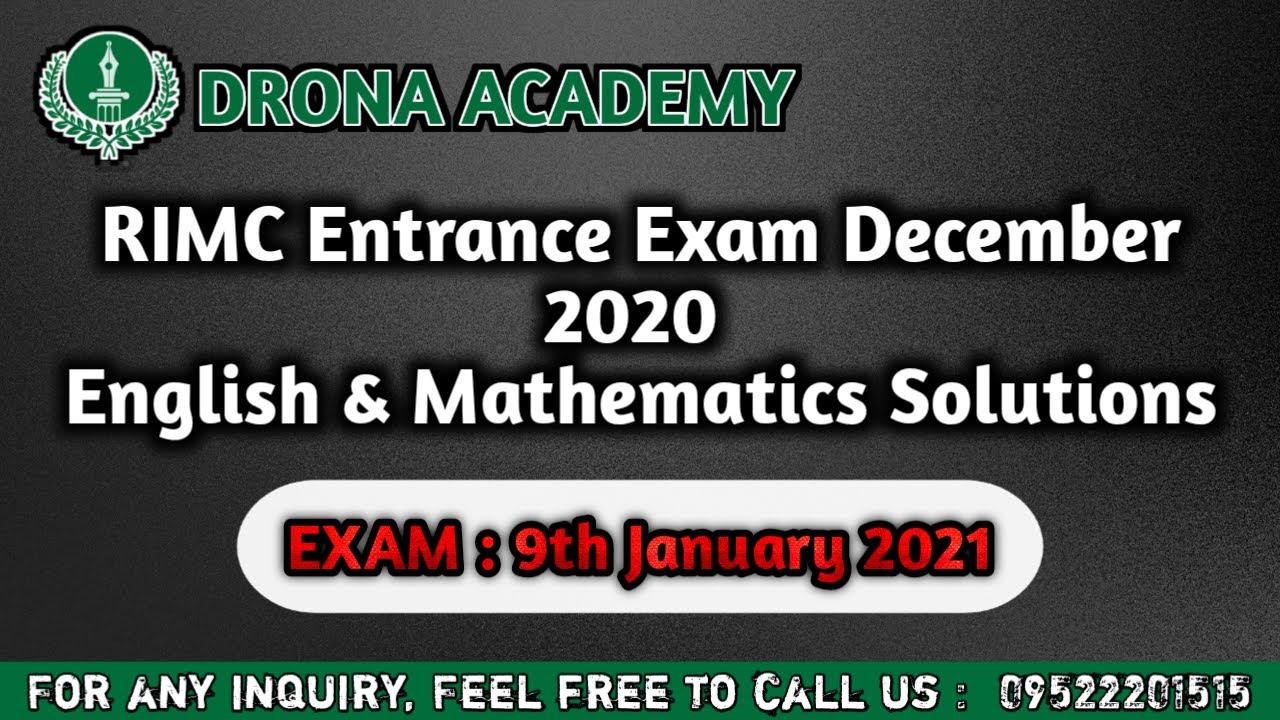 Rimc January 2021 solved paper PDF | rimc December 2020 solutions | On Educo | Drona Academy