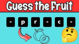 Guess the Fruit without vowels 🍓 || Easy and Hard Quiz 🔥|| #thedeepquiz #quiz