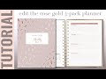 TUTORIAL How to edit the Rose Gold 4-pack Planner Template Bundle