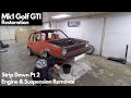 Engine Removal - Episode 3 - 1983 Mk1 Volkswagen Golf GTI Campaign Restoration Rebuild