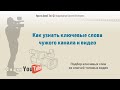 Как узнать ключевые слова чужого канала и видео на YuoTube