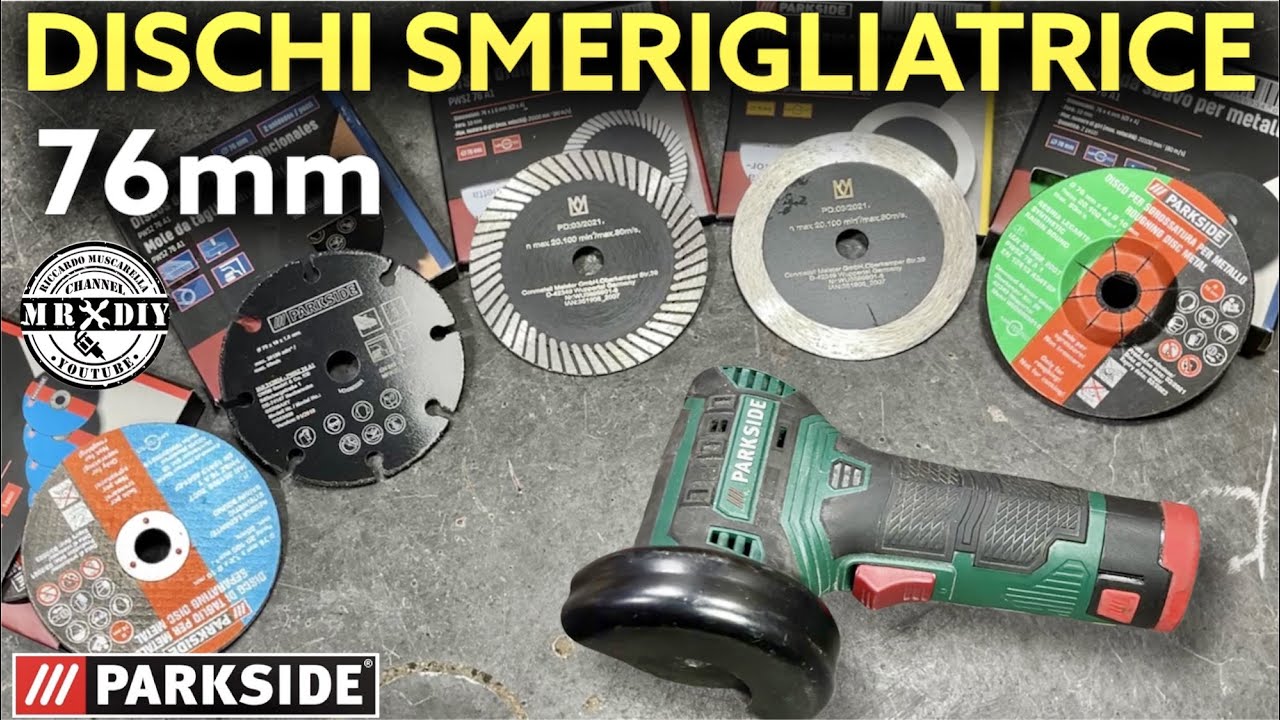 76mm discs for 12V Parkside Lidl angle grinder. For tiles and grinding  discs 