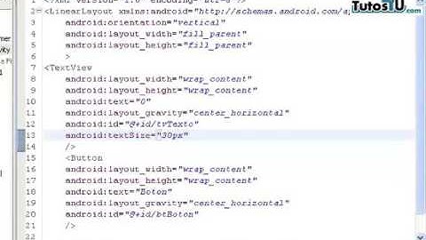 Declarar TextView y Button en Java. Tutorial 3 en Español. Desarrollo de Aplicaciones Android.