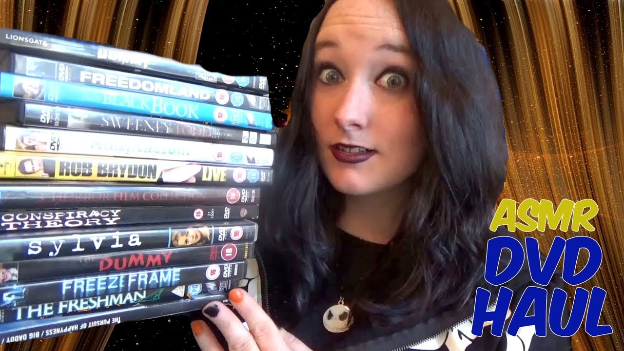 ASMR Soft-Spoken Movie Haul with Tapping & Plastic Sounds! Quiet Video for Relaxation