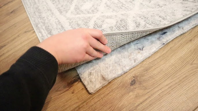 Non Slip Rug Pad Grippers - 8x10, 1/8 Thick, (Felt + Rubber) Double Layers  Area Carpet Mat Tap, Provides Protection and Cushioning for Hardwood or