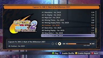 Continue - Ver. 2K25 - Capcom Vs. SNK 2 OST (Capcom Fighting Collection 2)