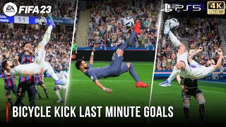 FIFA 23 | Bicycle Kick Last Minute Goals| PS5™ 4K 60FPS
