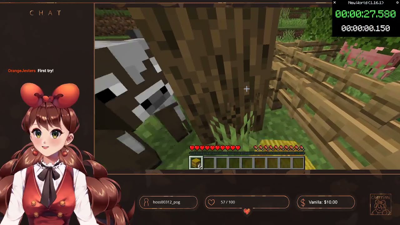 CHERRY VTUBER gets MINECRAFT WR FIRST TRY (REAL) [EMOTIONAL] **NOT CLICKBAIT** | full vod 9.13.21