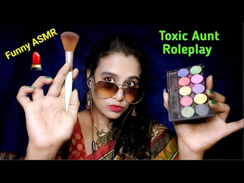 💄 ASMR Roleplay: Your Toxic Aunt Does Your Makeup | Dearly ASMR| hindi asmr