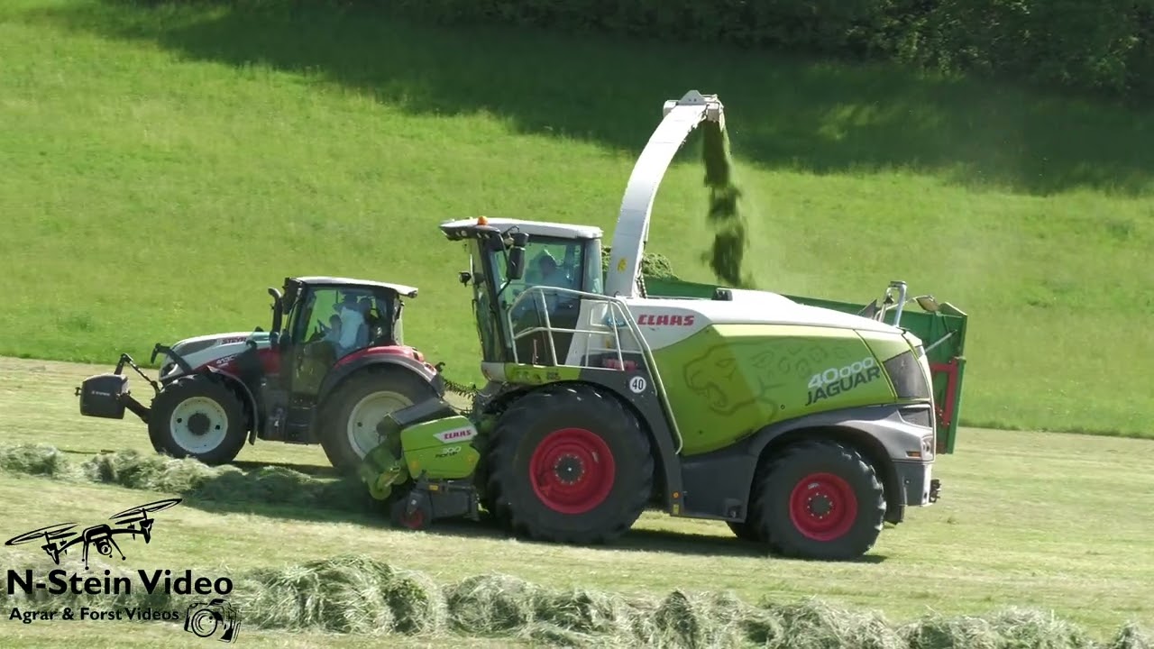 Grasernte 2025 – 1. Schnitt | Silage häckseln mit Claas Jaguar 40000 , Steyr 6145, Case IH 185 - 130
