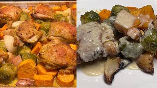 Chicken Thigh bake with lots of vegetables