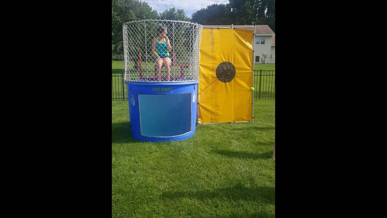 Hannah in the dunk tank