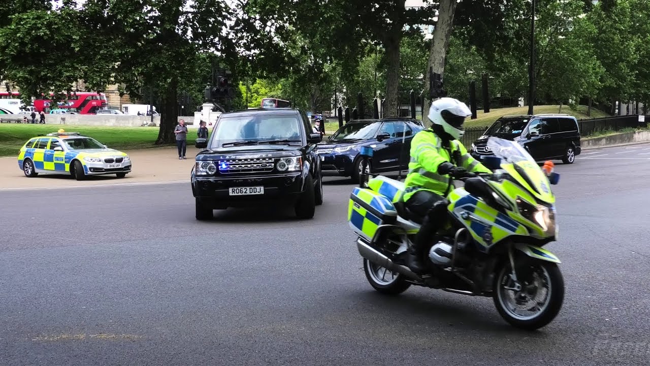 West Yorkshire Police escort in LONDON POTUS State Visit (2019) YouTube