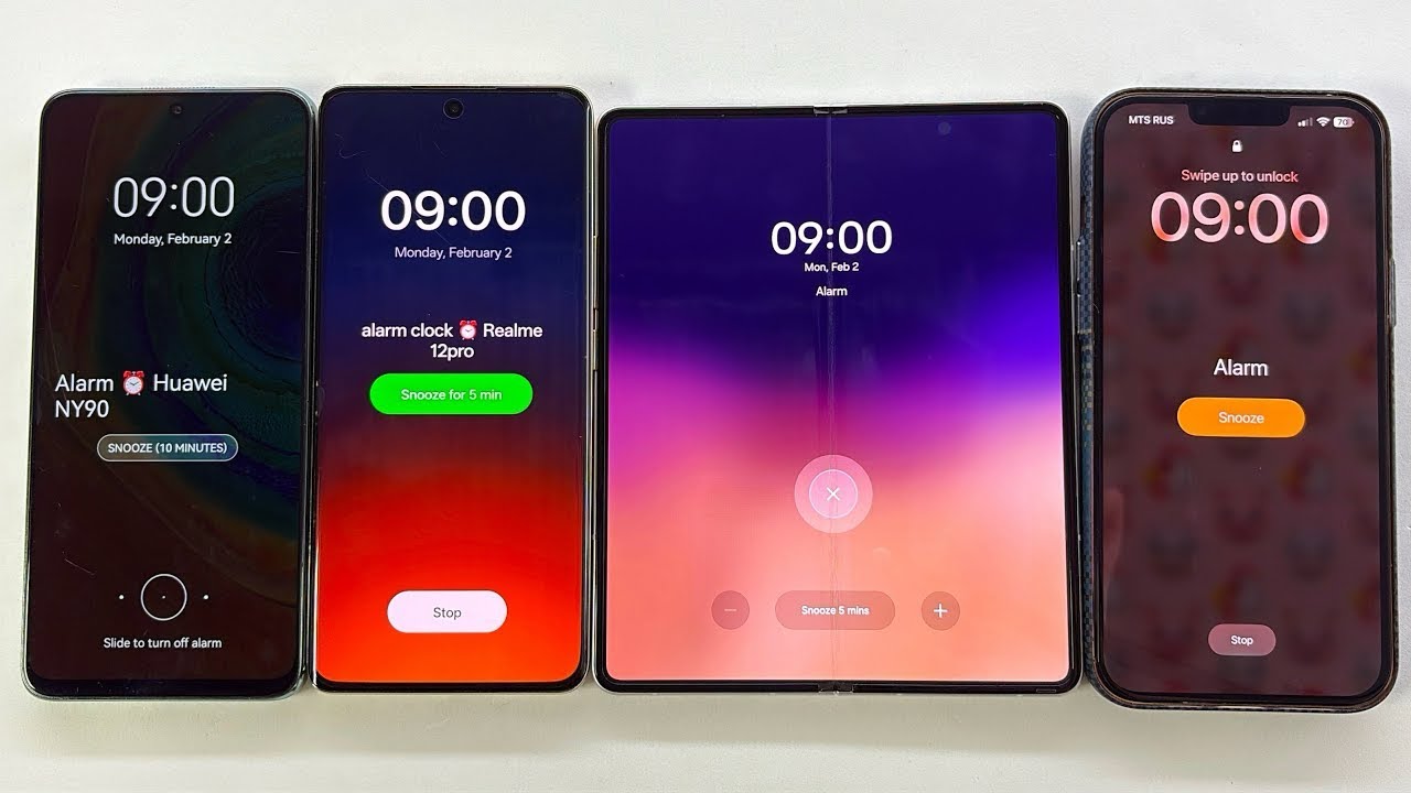 Incoming call + Timer + Alarm Clock Huawei Y90, Samsung Z Fold 3, Realme 12 Pro, iPhone 13 ProMax 