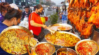 300KG beef soup sold, 2000+ grilled ducks, stir-fried dishes, Cambodian street food