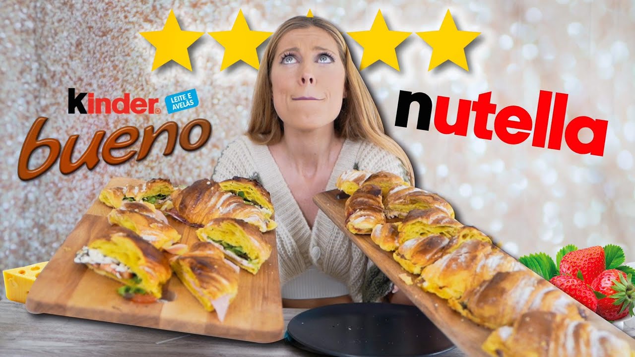 COMPREI TODOS OS SABORES DE CROISSANTS (doces e salgados) E AVALIEI