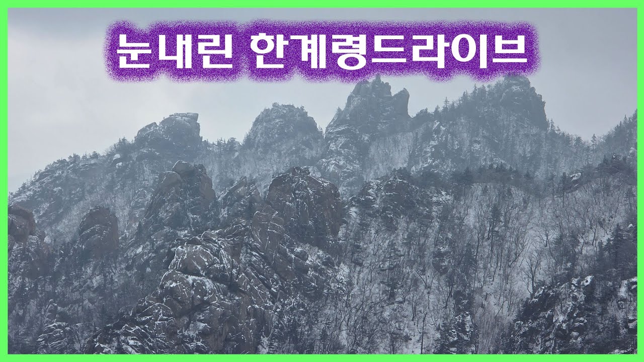 눈 내린 한계령 드라이브 | 한계령 44번 국도