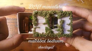 I made a miniature bedroom in matchbox! DIY miniature bedroom in matchbox