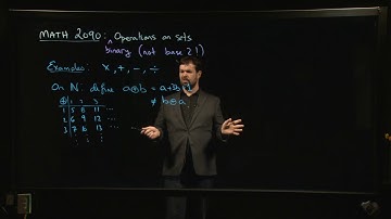 Binary operations on sets: examples